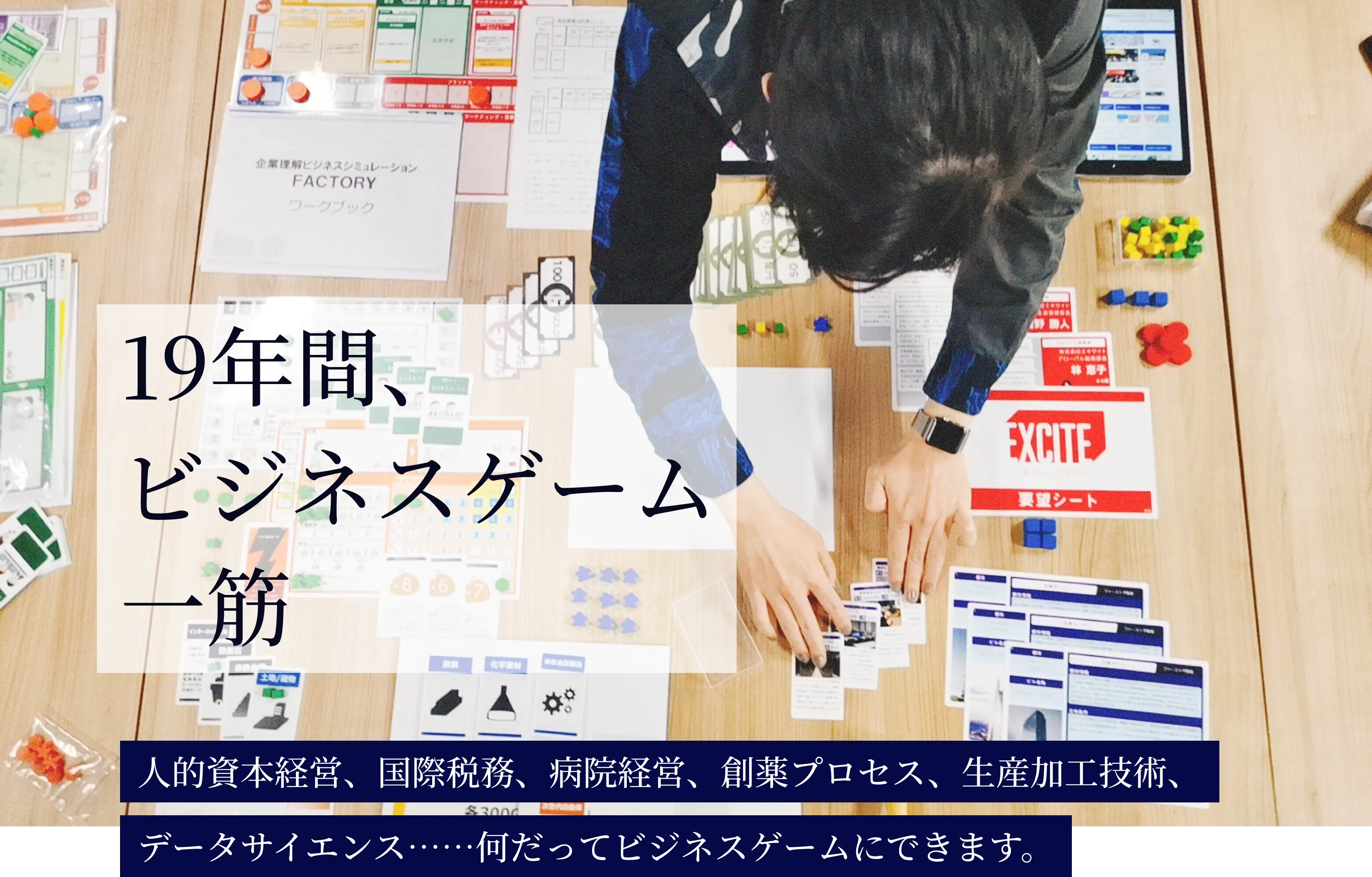 19年間、ビジネスゲーム一筋 - 人的資本経営、国際税務、病院経営、創薬プロセス、生産加工技術、データサイエンス……何だってビジネスゲームにできます。